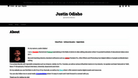 What Justinodisho.com website looked like in 2020 (4 years ago)