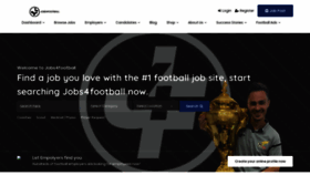 What Jobs4football.com website looked like in 2020 (4 years ago)