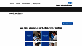 What Jobs.hee.nhs.uk website looked like in 2020 (4 years ago)