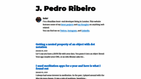 What Jpedroribeiro.com website looked like in 2020 (4 years ago)