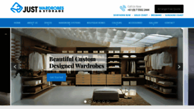 What Justwardrobes.com.au website looked like in 2020 (4 years ago)