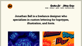 What Jonathanballdesign.com website looked like in 2020 (4 years ago)