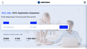 What Jobstoday.world website looked like in 2020 (4 years ago)