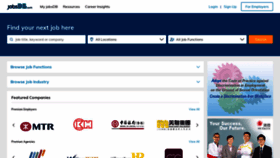 What Jobsdb.hk website looked like in 2020 (4 years ago)