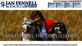 What Janfennellthedoglistener.com website looked like in 2020 (4 years ago)