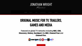 What Jonathanwrightmusic.com website looked like in 2020 (4 years ago)