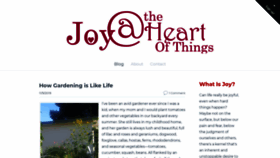 What Joyattheheart.com website looked like in 2020 (4 years ago)