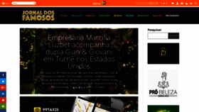 What Jornaldosfamosos.com.br website looked like in 2020 (5 years ago)