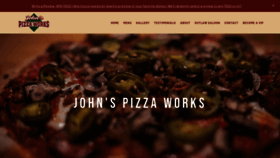 What Johnspizzaworks.com website looked like in 2020 (4 years ago)