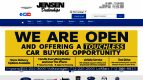What Jensendealerships.com website looked like in 2020 (4 years ago)