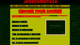 What Jensenmath.ca website looked like in 2020 (4 years ago)