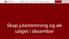 What Julekalender.com website looked like in 2020 (4 years ago)