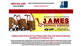 What Jamesmovingservices.com website looked like in 2020 (4 years ago)