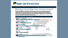 What Jerryleefoundation.com website looked like in 2020 (4 years ago)