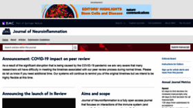 What Jneuroinflammation.com website looked like in 2020 (4 years ago)