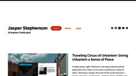 What Jasperstephenson.com website looked like in 2020 (4 years ago)
