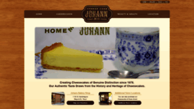 What Johann-cheesecake.com website looked like in 2020 (4 years ago)