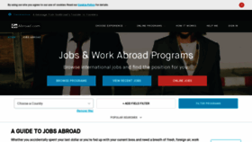 What Jobs.goabroad.com website looked like in 2020 (4 years ago)