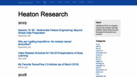 What Jeffheaton.com website looked like in 2020 (5 years ago)