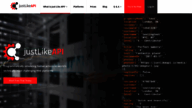 What Justlikeapi.io website looked like in 2020 (3 years ago)