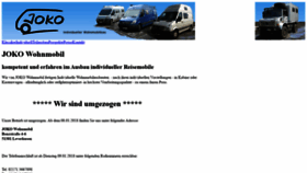 What Joko-wohnmobil.de website looked like in 2020 (3 years ago)