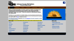 What Johnsoncountyoldsettlers.com website looked like in 2020 (4 years ago)