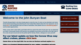 What Johnbunyanboat.org website looked like in 2020 (3 years ago)