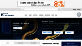 What Journalofparasitology.org website looked like in 2020 (3 years ago)