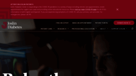 What Joslin.org website looked like in 2020 (3 years ago)