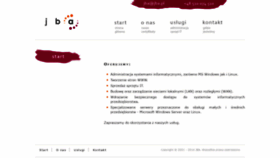 What Jba.pl website looked like in 2020 (3 years ago)
