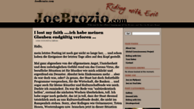 What Joebrozio.de website looked like in 2020 (3 years ago)