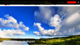 What Japan.travel website looked like in 2020 (3 years ago)