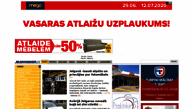 What Jelgavniekiem.lv website looked like in 2020 (3 years ago)
