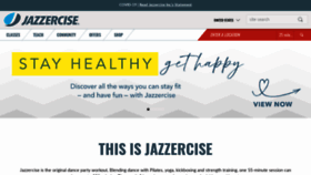 What Jazzercise.com website looked like in 2020 (3 years ago)