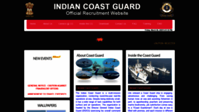 What Joinindiancoastguard.gov.in website looked like in 2020 (3 years ago)