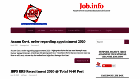 What Jobdotinfo.com website looked like in 2020 (3 years ago)