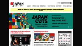 What Japansociety.biz website looked like in 2020 (3 years ago)