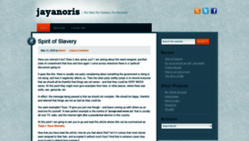 What Jayanoris.com website looked like in 2020 (3 years ago)