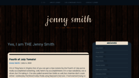 What Jennysmith.net website looked like in 2020 (3 years ago)