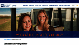 What Jobs.umary.edu website looked like in 2020 (3 years ago)
