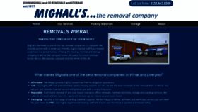 What Johnmighallremovals.co.uk website looked like in 2020 (3 years ago)