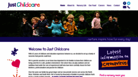 What Justchildcare.co.uk website looked like in 2020 (3 years ago)