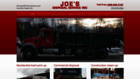 What Joesdisposal.com website looked like in 2020 (3 years ago)