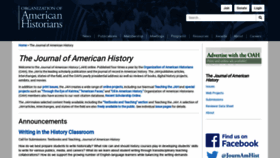 What Journalofamericanhistory.org website looked like in 2020 (3 years ago)