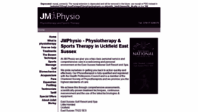 What Jmphysio.co.uk website looked like in 2020 (3 years ago)