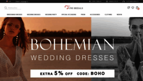 What Junebridals.com website looked like in 2020 (3 years ago)