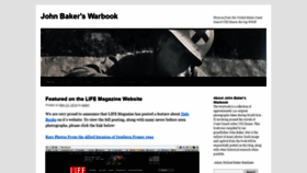 What Johnbakerswarbook.org website looked like in 2020 (3 years ago)