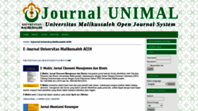 What Journal.unimal.ac.id website looked like in 2020 (3 years ago)