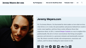 What Jeremymeyers.com website looked like in 2020 (3 years ago)