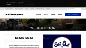 What Jdwetherspoon.com website looked like in 2020 (3 years ago)
